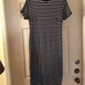 Black and white ribbed midi dress by Eloquii Sz 20